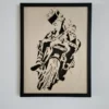 Motard deco bois