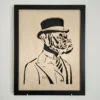 Boxer elegant portrait bois