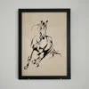 Cheval au galop portrait bois