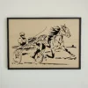 Cheval trotteur portrait bois