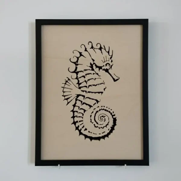 Deco bois hippocampe