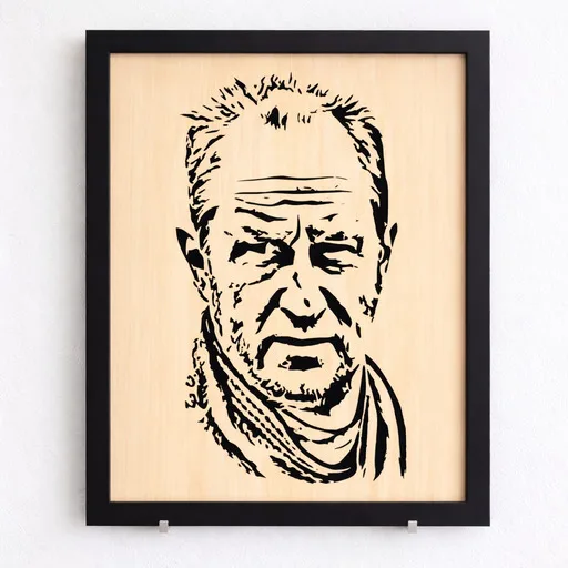 Portrait bois Benoit Poelvoorde