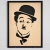 Portrait bois Charlie Chaplin Charlot