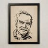 Portrait bois Georges Brassens