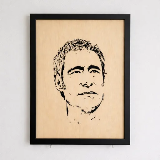 Portrait bois Gerard Lanvin