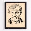 Portrait bois Jean Paul Belmondo