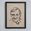 Portrait bois Lino Ventura