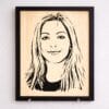 Portrait bois Loana