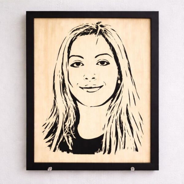Portrait bois Loana