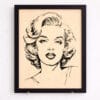 Portrait bois Marilyn Monroe