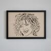 Portrait bois Mylene Farmer 1