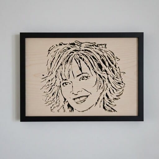 Portrait bois Mylene Farmer 1