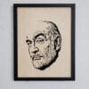 Portrait bois Sean Connery