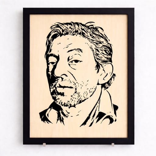 Portrait bois Serge Gainsbourg