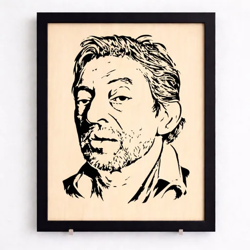 Portrait bois Serge Gainsbourg
