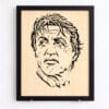 Portrait bois Sylvester Stallone 1